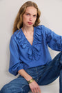 Florence Blouse - Soft Cobalt