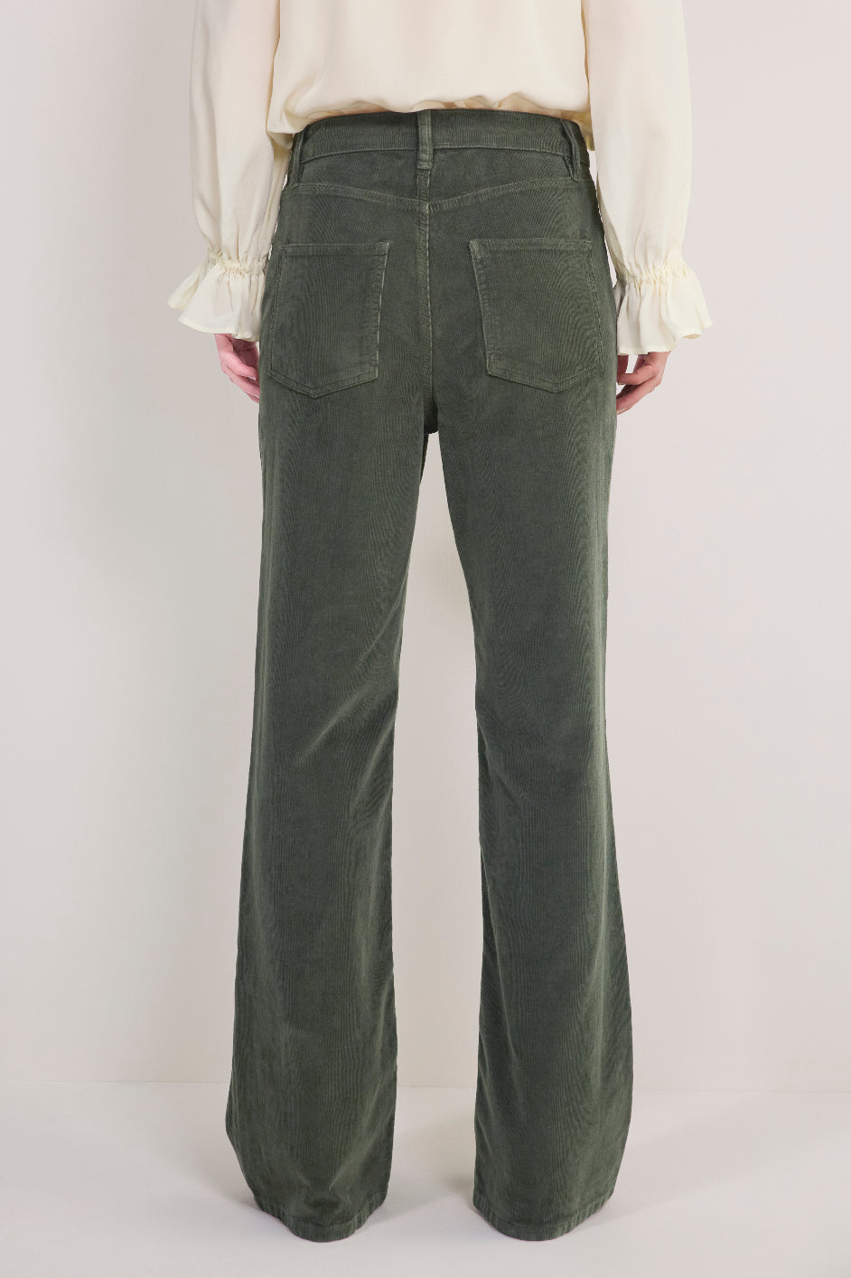 Flossie Carpenter Flare Cord Trouser - Olive