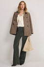 Flossie Carpenter Flare Cord Trouser - Olive