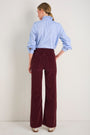 Flossie Carpenter Flare Cord Trouser - Raisin