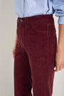 Flossie Carpenter Flare Cord Trouser - Raisin