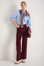 Flossie Carpenter Flare Cord Trouser - Raisin