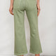 Flossie Carpenter Flare Cropped Jean - Sage Green