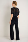 Flossie Cotton Velvet Trouser - Black