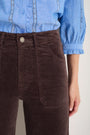 Flossie Cotton Velvet Trouser - Cocoa