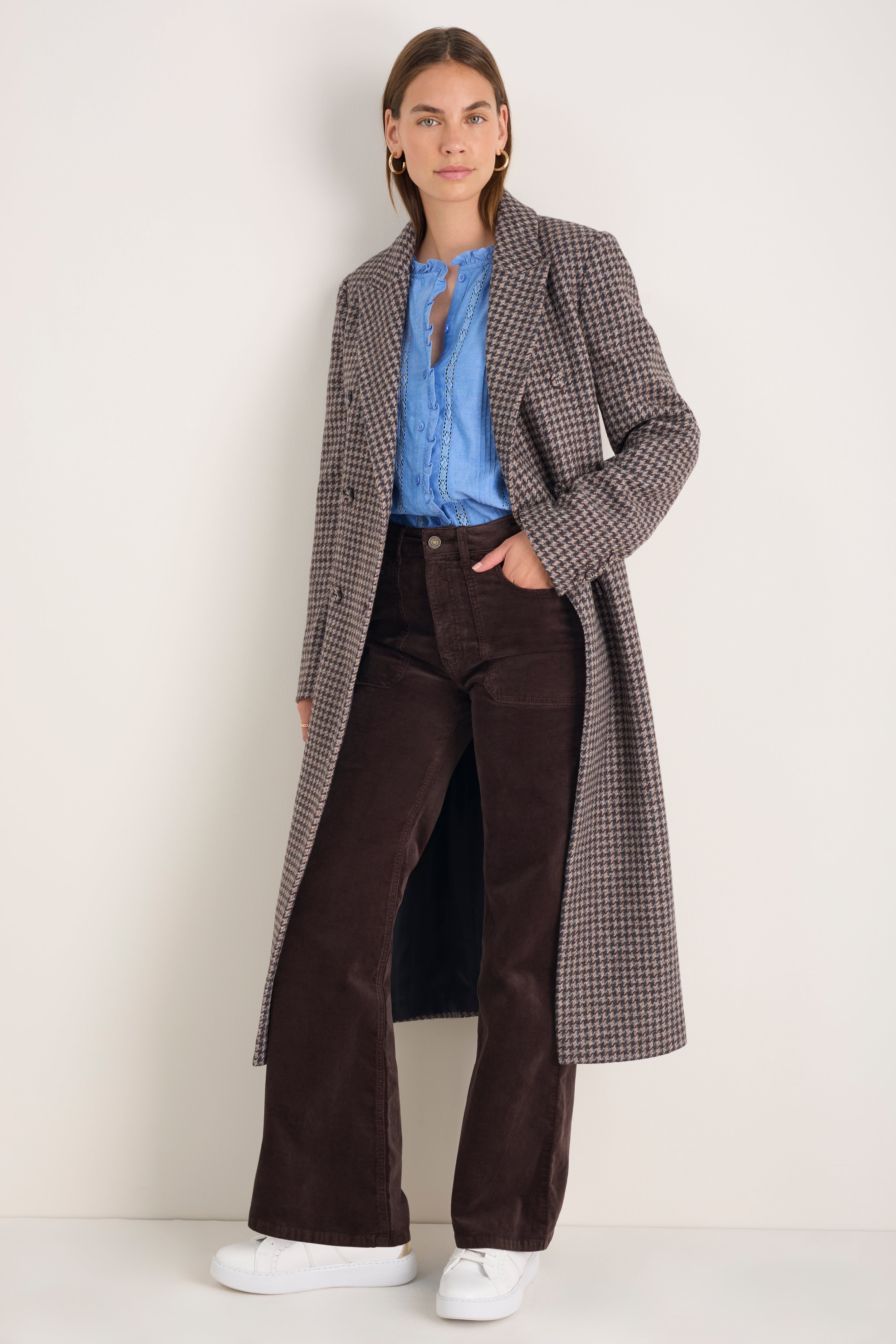 Flossie Cotton Velvet Trouser - Cocoa