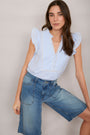 Flossie Culotte Short - Mid Wash