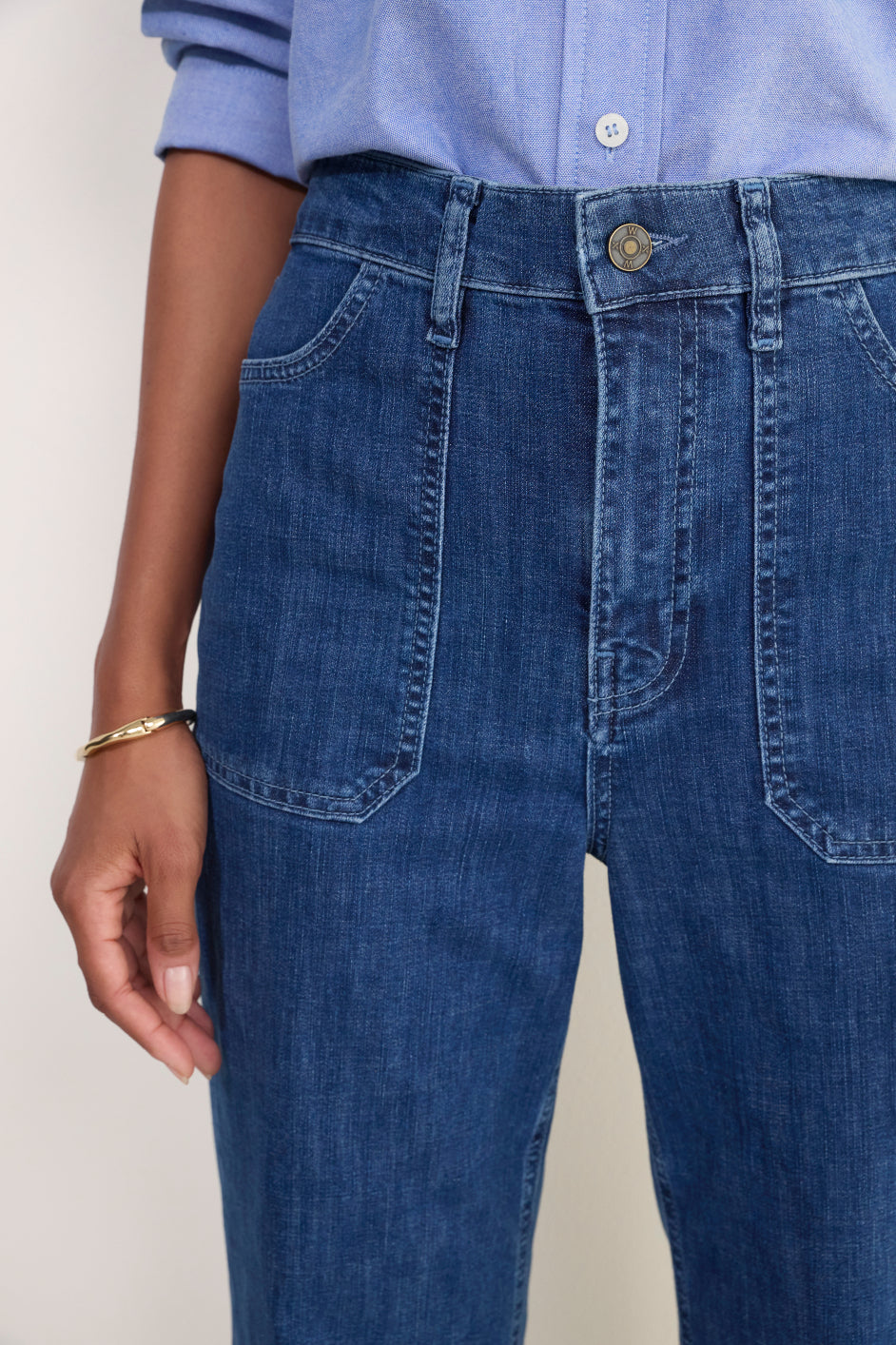 Flossie Flare Jean - Mid Wash