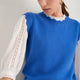 Fleurine Scallop Tank - Cobalt Blue