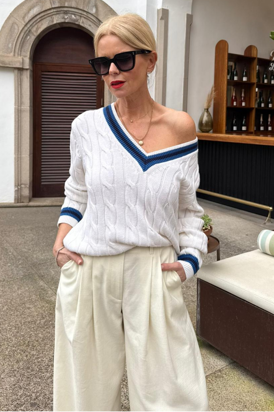 Cath x WYSE Cannes Knit Jumper - Ivory