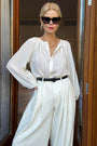 Cath x WYSE Elizabeth Silk Blouse - Ivory