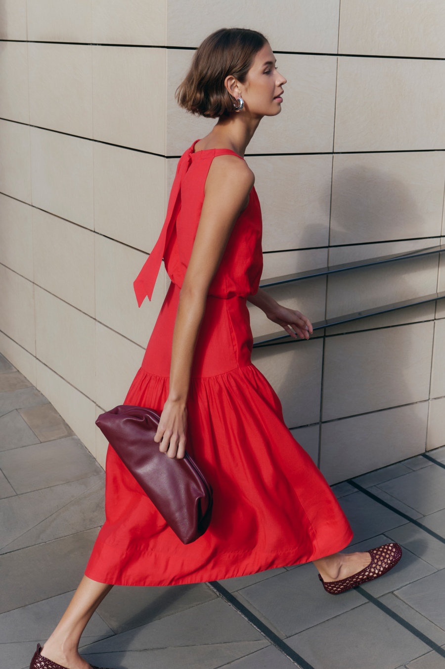 Cath x WYSE Riviera Dress - Red Pop