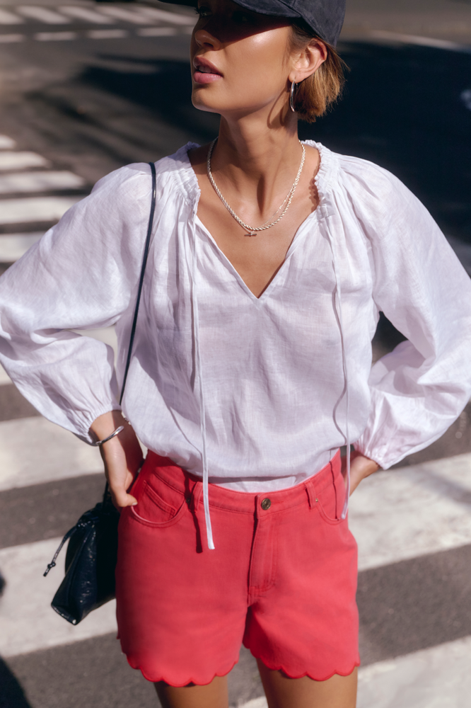 Cath x WYSE Etoile Blouse - White