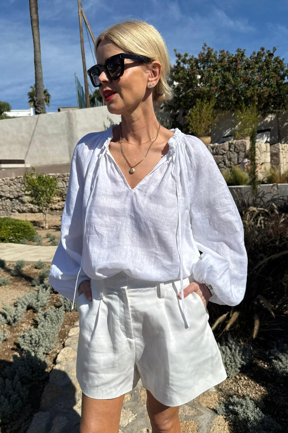 Cath x WYSE Etoile Blouse - White