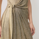 Tia Jersey Dress - Gold Metallic