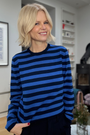 Cath x WYSE Brigitte Jumper - Midnight/Blue Stripe