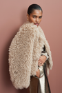 Cameron Shaggy Faux Fur Jacket - Oyster