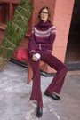 Flossie Carpenter Flare Cord Trouser - Raisin
