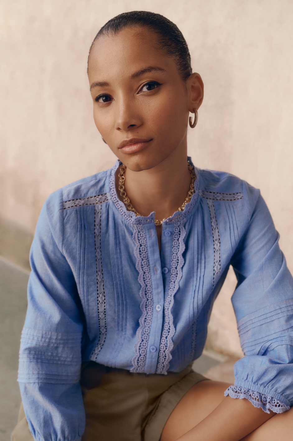 Isla Blouse - Chambray