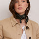 Serena Silk Scarf - Khaki Leopard