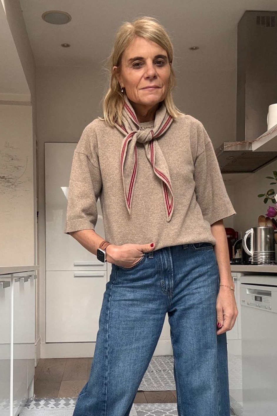 Maeve Knitted Scarf - Oatmeal