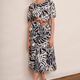 Madeleine Dress - Midnight/Ecru