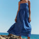 Maddison Dress - Soft Cobalt Shibori
