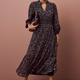Georgina Dress - Autumn Garden Ditsy Metallic