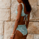 Isla Bikini Bottom - Green Mono Floral