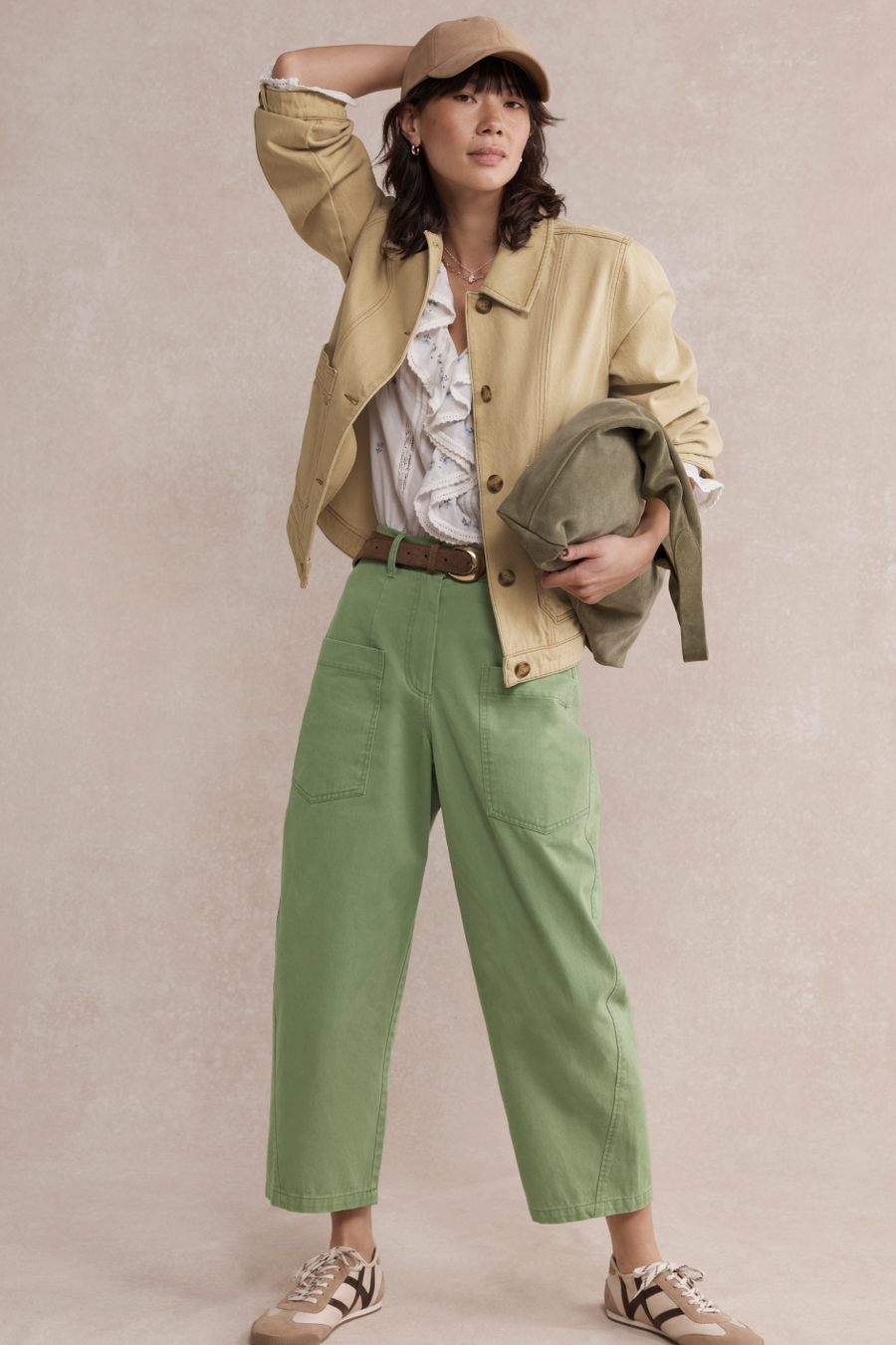 Lilian Patch Pocket Chino - Soft Khaki