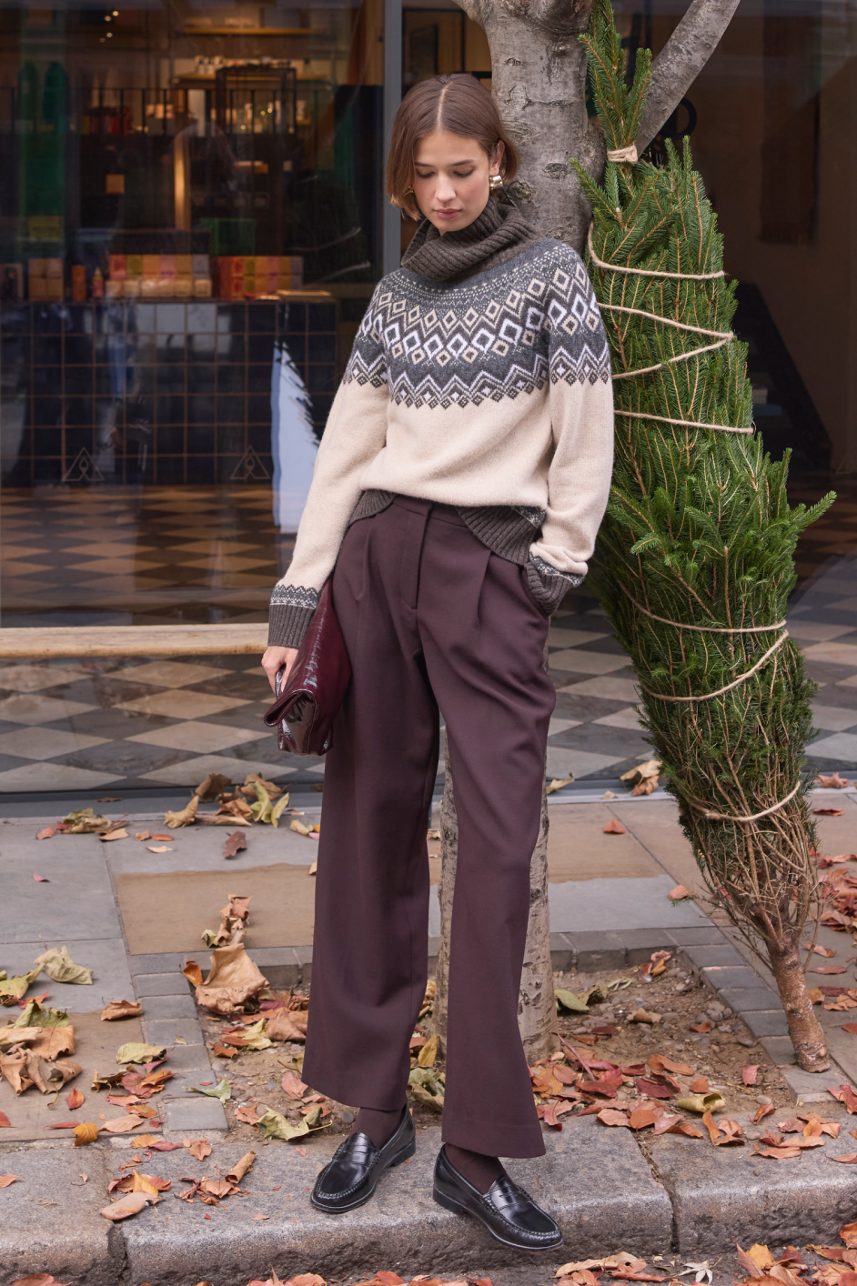 DB x WYSE Wool Blend Pleated Trouser - Cocoa