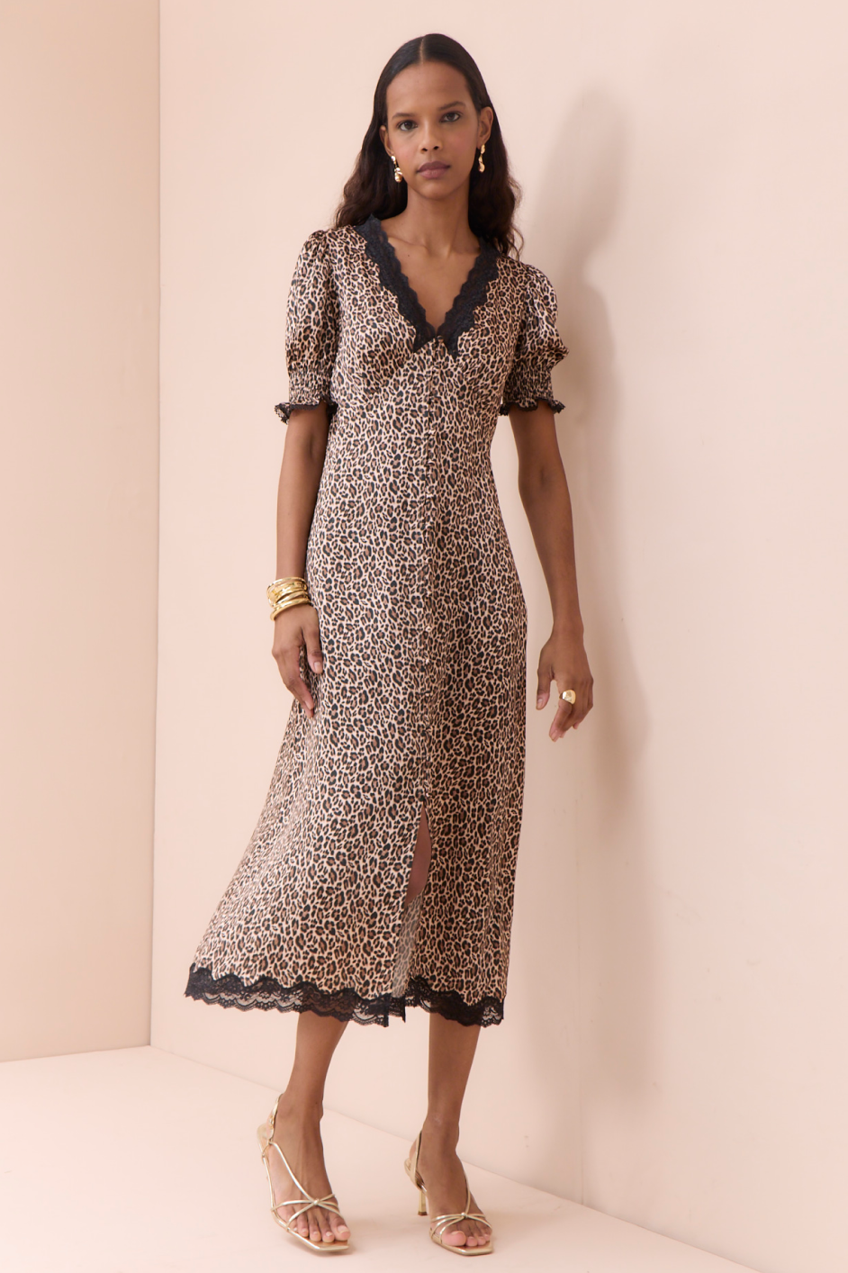 Eloise Silk Dress - Leopard