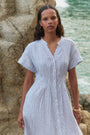 Angelina Dress - Blue/White Stripe