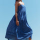Maddison Dress - Soft Cobalt Shibori