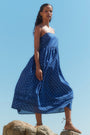 Maddison Dress - Soft Cobalt Shibori