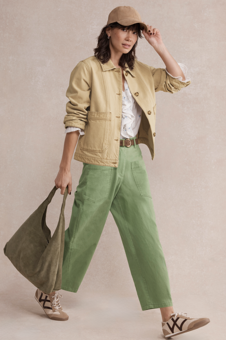 Lilian Patch Pocket Chino - Soft Khaki