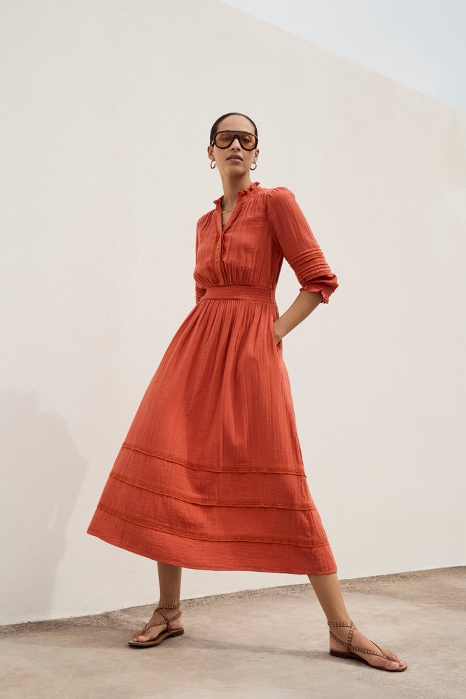 Alina Dress - Spiced Orange