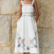 Reina Dress - Ivory Embroidered