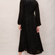 Claudia Devore Dress - Black