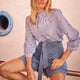 Chloe Scallop  Short - Chambray