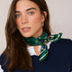 Serena Silk Scarf - Green Floral