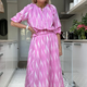 Ophelie Skirt - Pink Ikat