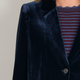 Aurora Silk Velvet Jacket - Midnight