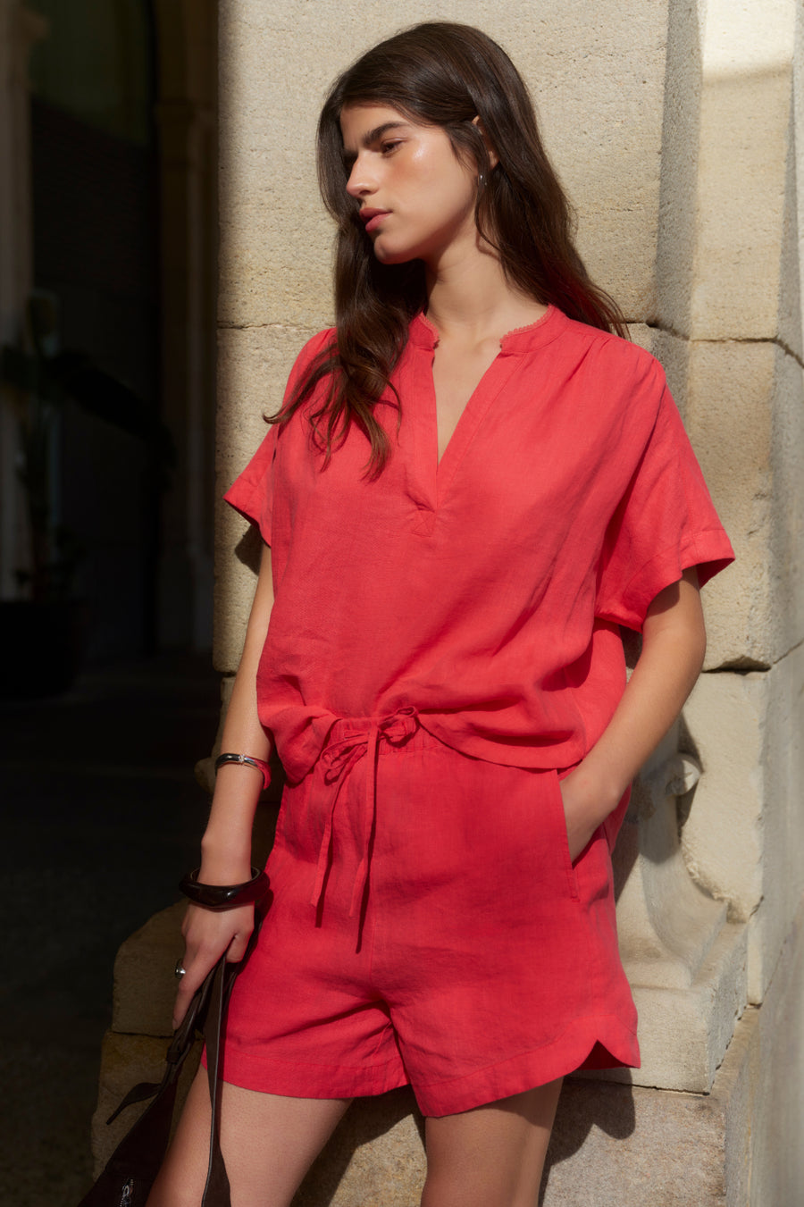 Thandie Linen Short - Watermelon