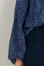 Connie Silk Blend Top - Midnight Mono Floral