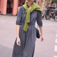 Alina Dress - Midnight/Green Check