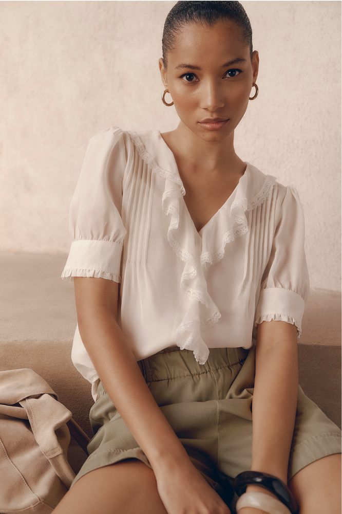 Laurent Silk Blouse - Ivory