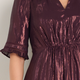 Vivien Silk Blend Dress - Deep Fig Lame