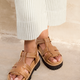 Annie Chunky Sandal - Tan Studs