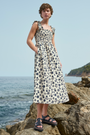 Bliss Dress - Ecru/Charcoal